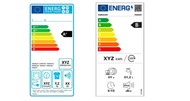 illustration nouvelle et ancienne étiquettes energie 